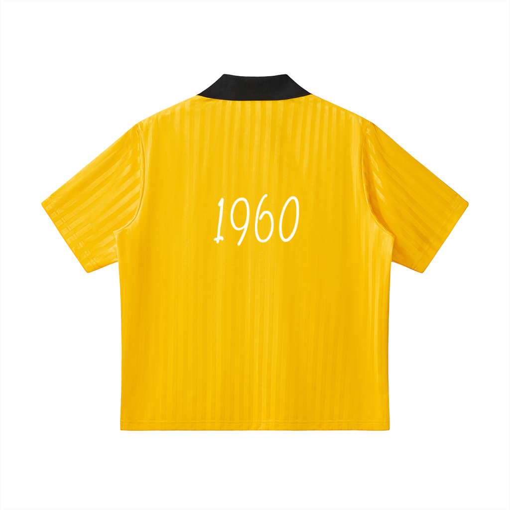 Contrast Collar Striped Soccer Jersey